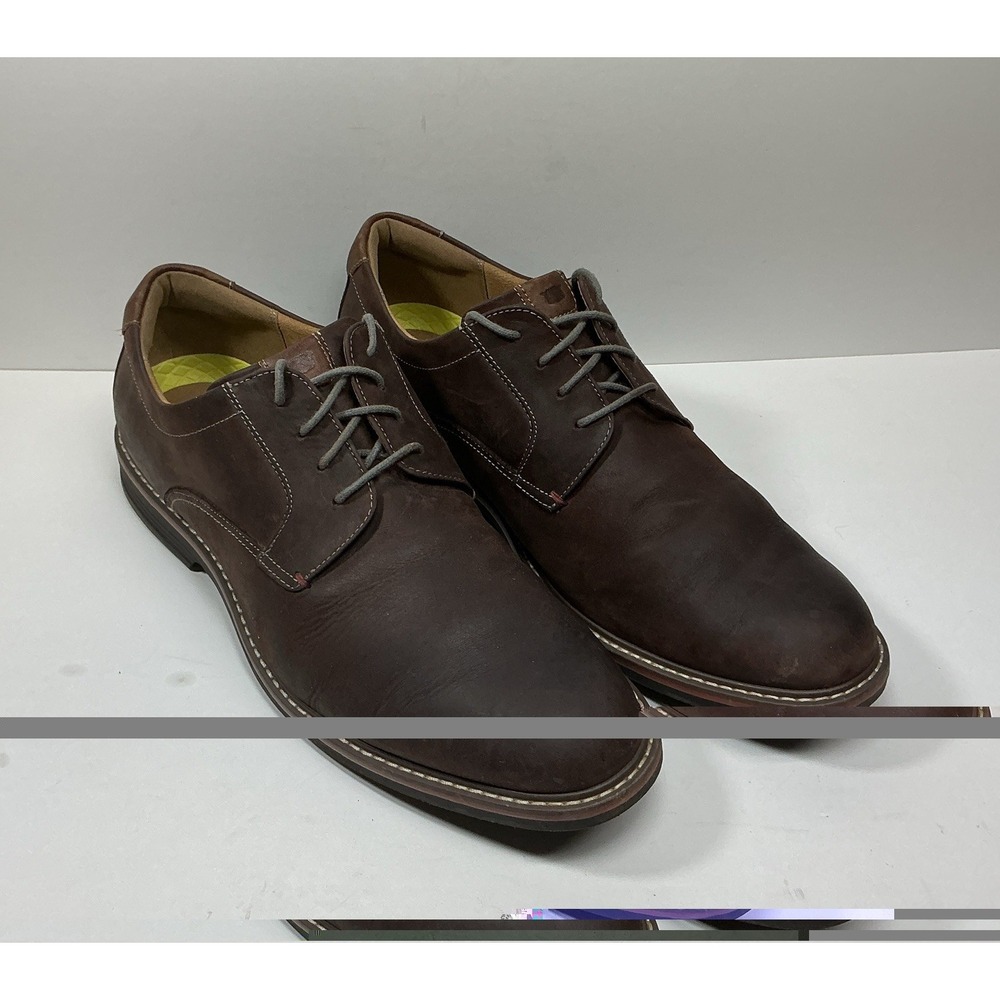 Florsheim Norwalk Plain Toe Oxford Brown Leather Shoes Comfortech Mens 13W - Picture 3 of 8